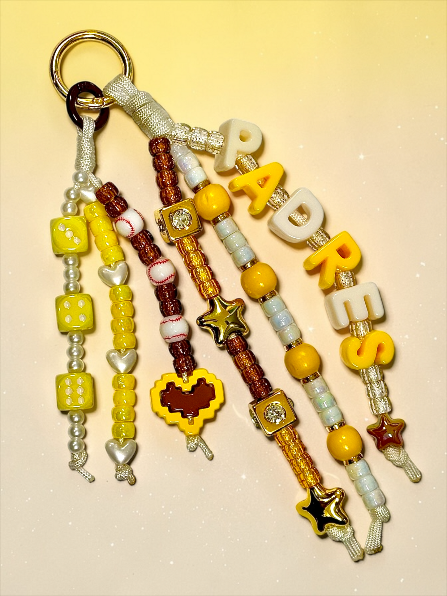 PADRES chunky letter bag charm