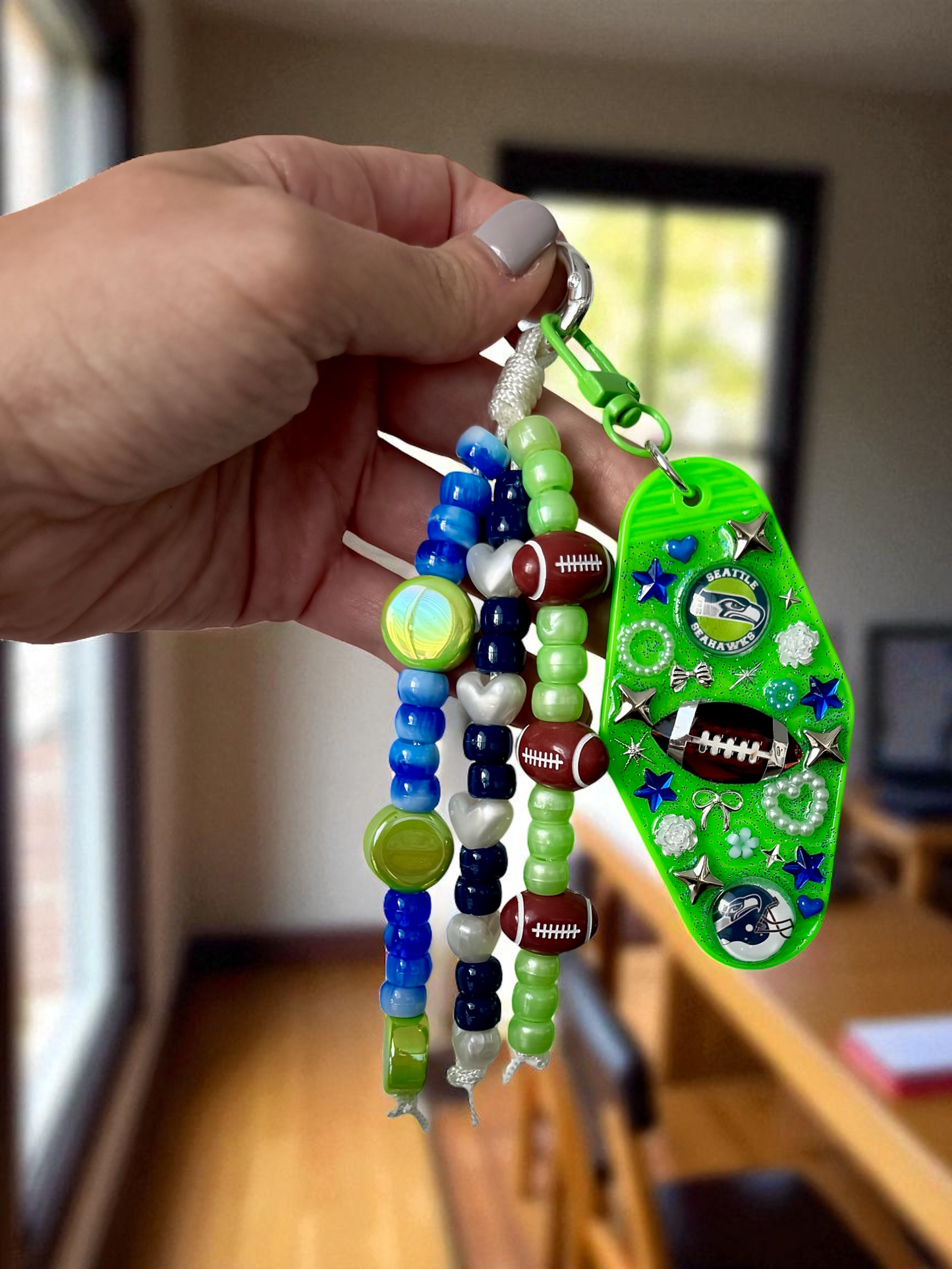 CUSTOM resin key tag keychain