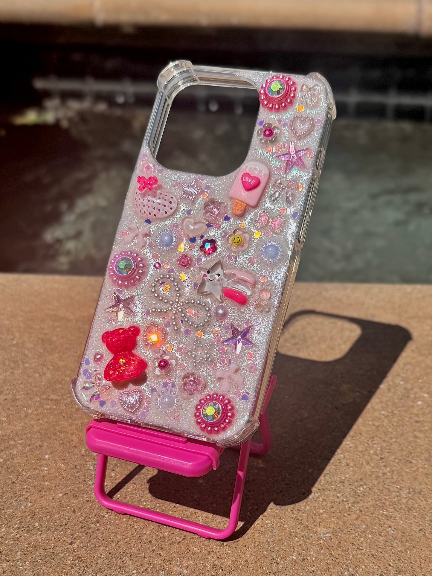 pink snow iphone 15 pro junk case