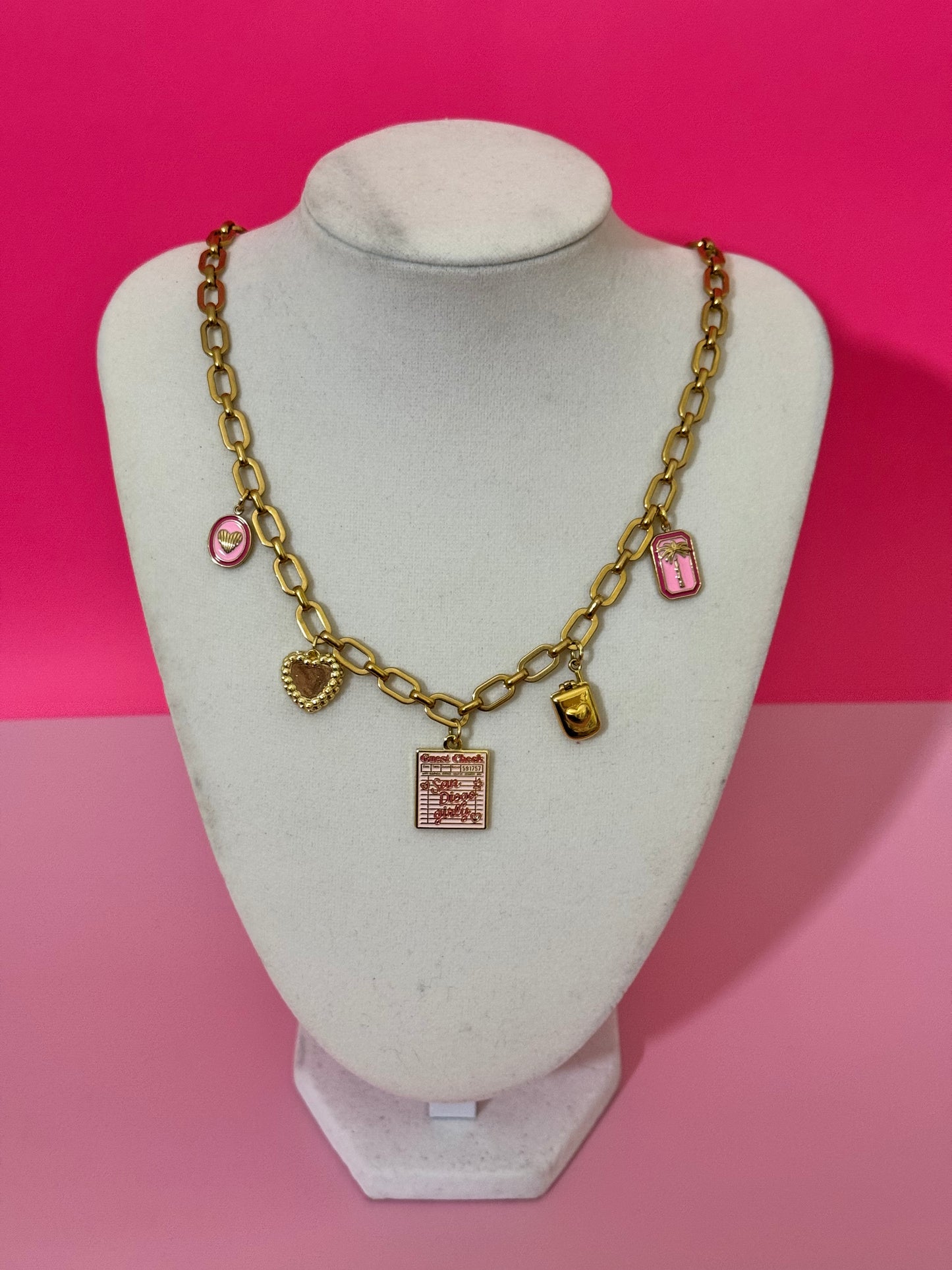 san diego girly charm necklace