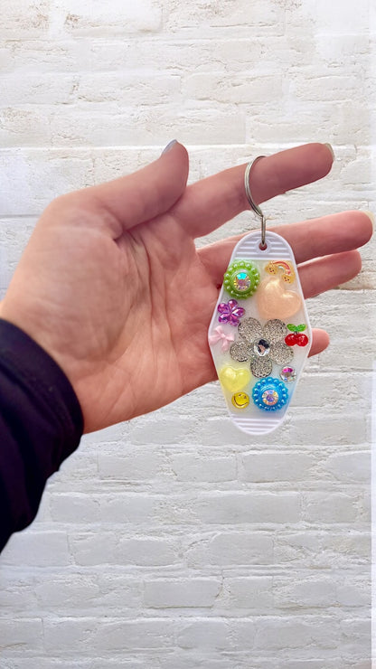 CUSTOM resin key tag keychain