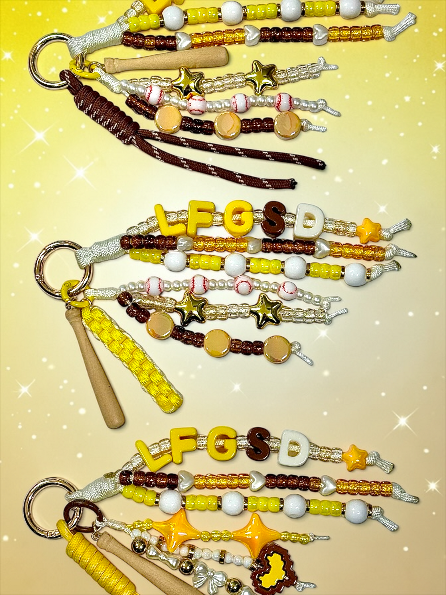 LFGSD chunky letter bag charm