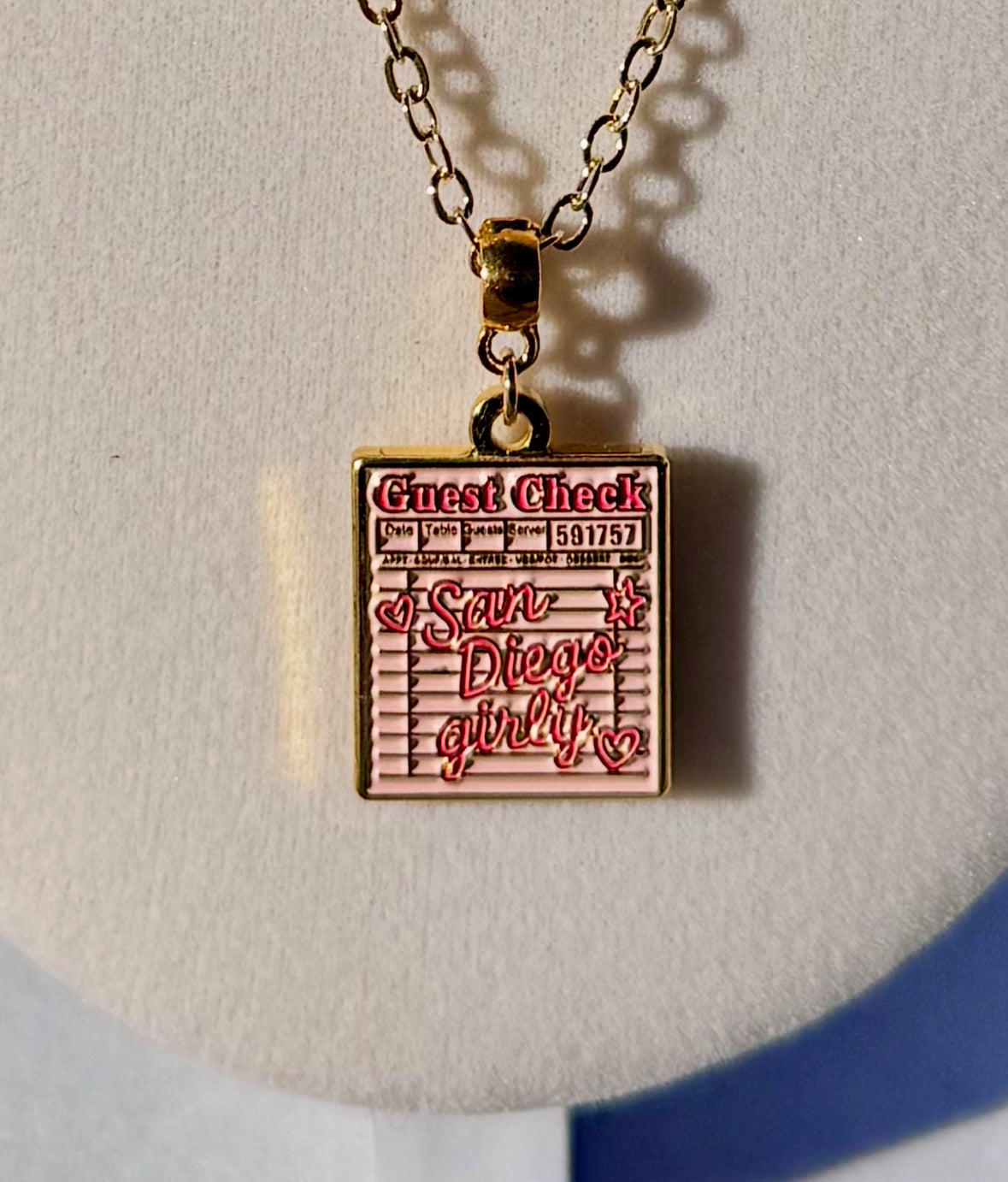 san diego girly single pendant necklace