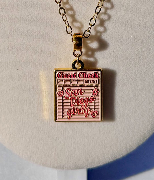 san diego girly single pendant necklace