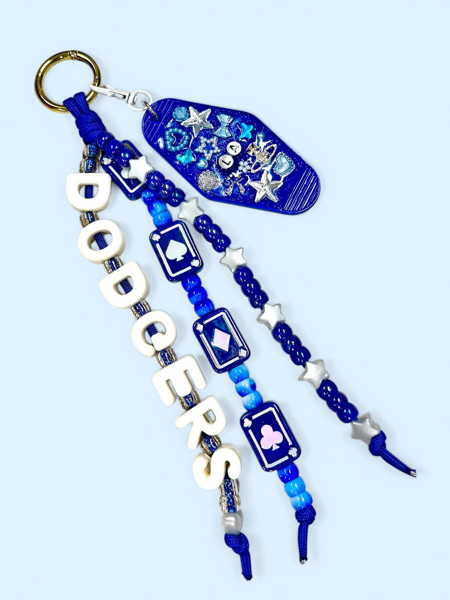 DODGERS chunky letter keytag bag charm