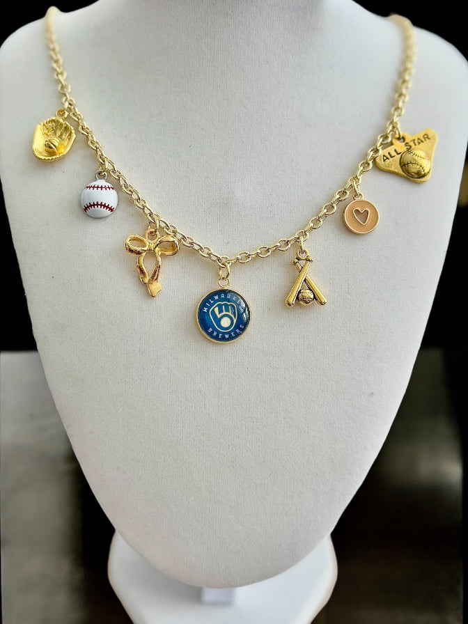 CUSTOM sports charm necklace
