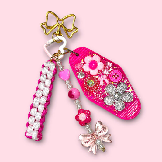 pretty in pink bag charm