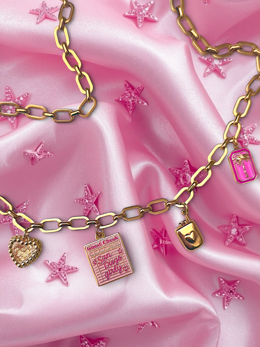 san diego girly charm necklace