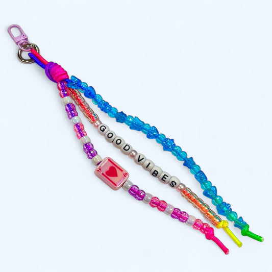 good vibes bag charm